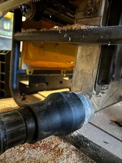 DeWalt Table Saw Adapter for Ridgid Shop Vac | Dust Collection | Vacuum Attachment | Sawdust Management | Workshop Accessory - BatCountryCraftsUSA