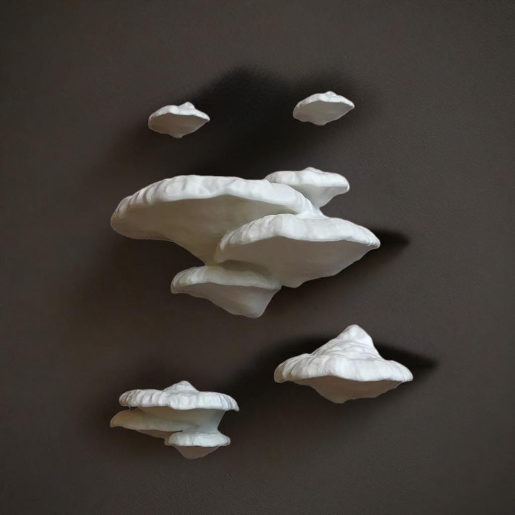 Mushroom Shelf "Formitopsis Pinicula" | 3D Printed Fungi Wall Decor | Cottagecore Floating Shelf | Plant Display | Mushroom Home Decor | - BatCountryCraftsUSA