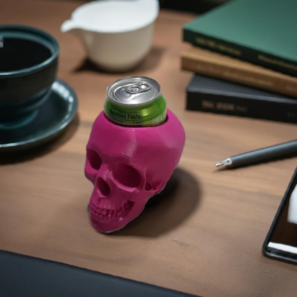 Skull Pen & Pencil Holder | Gothic Desk Organizer | Skeleton Office Accessory | Skull Pen Cup | Macabre Desktop Decor - BatCountryCraftsUSA