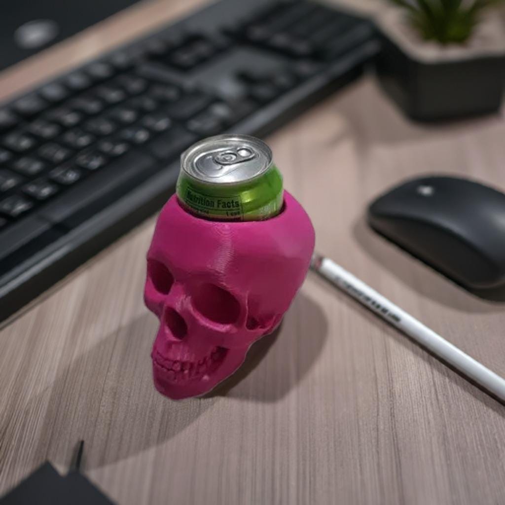 Skull Pen & Pencil Holder | Gothic Desk Organizer | Skeleton Office Accessory | Skull Pen Cup | Macabre Desktop Decor - BatCountryCraftsUSA