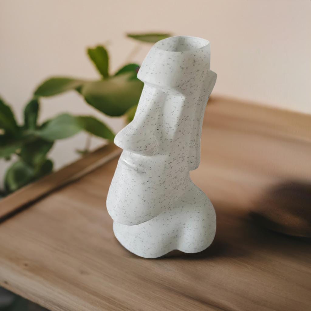 Moai Head Planter | Easter Island Statue Vase | Polynesian Decor | Tiki Planter | Indoor Garden Pot | Succulent Planter | Modern Home Accent - BatCountryCraftsUSA