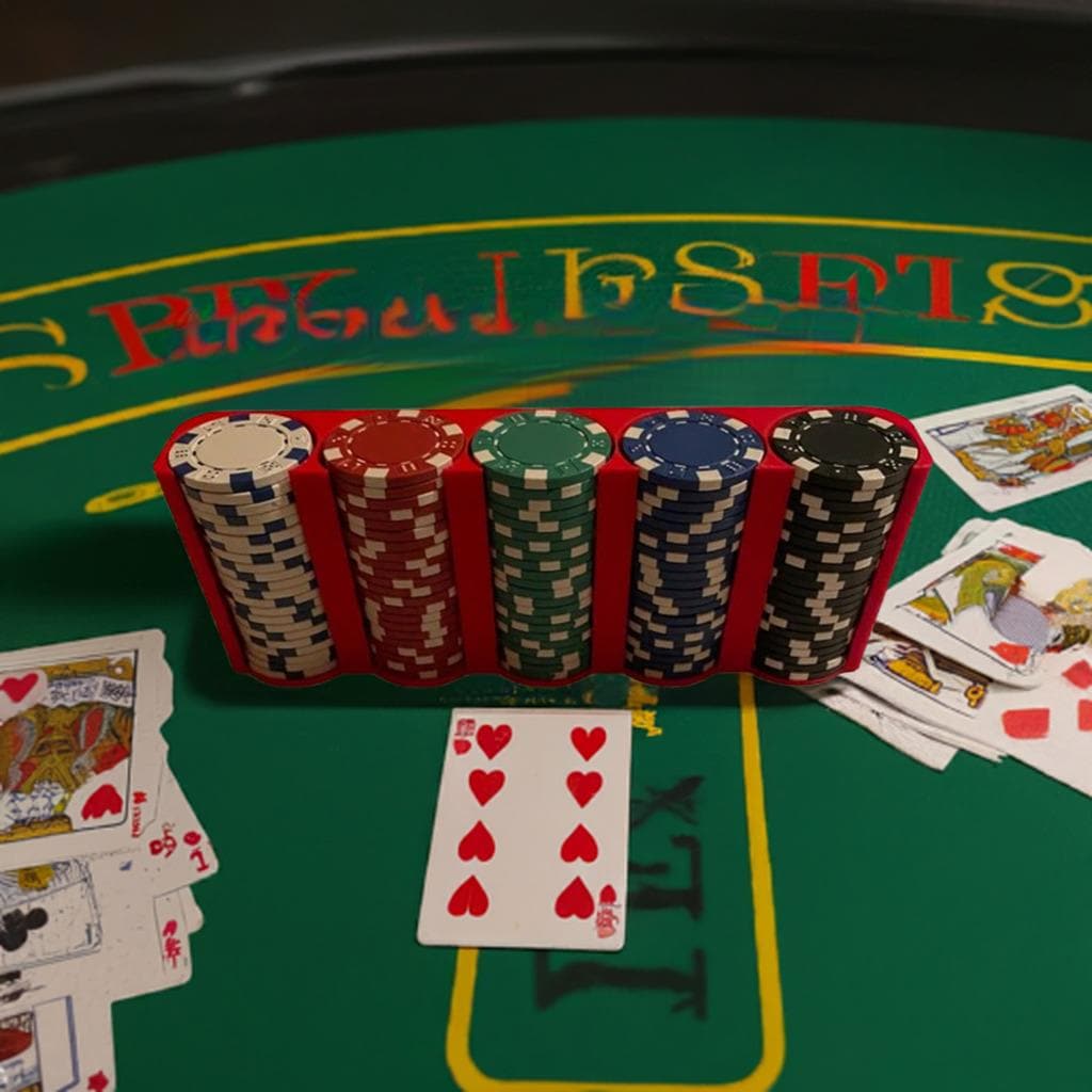 5-Column Poker Chip Tray | 110 Casino Chip Organizer | Vertical Stack Holder | Card Game Accessory - BatCountryCraftsUSA