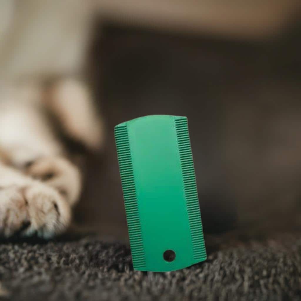 Double Flea Comb for Cats | Pet Grooming Tool | Cat Fur Brush | Flea Removal Comb | Pet Care Accessory | Cat Hair Detangler Deshedding Tool - BatCountryCraftsUSA