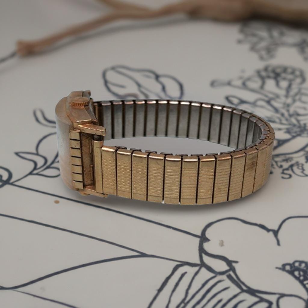 Art Deco Benrus 17J Watch | Rare 288319 Model | 1940s 10K Gold Filled Case | Expansion Bracelet | Rectangular Dress Watch - BatCountryCraftsUSA