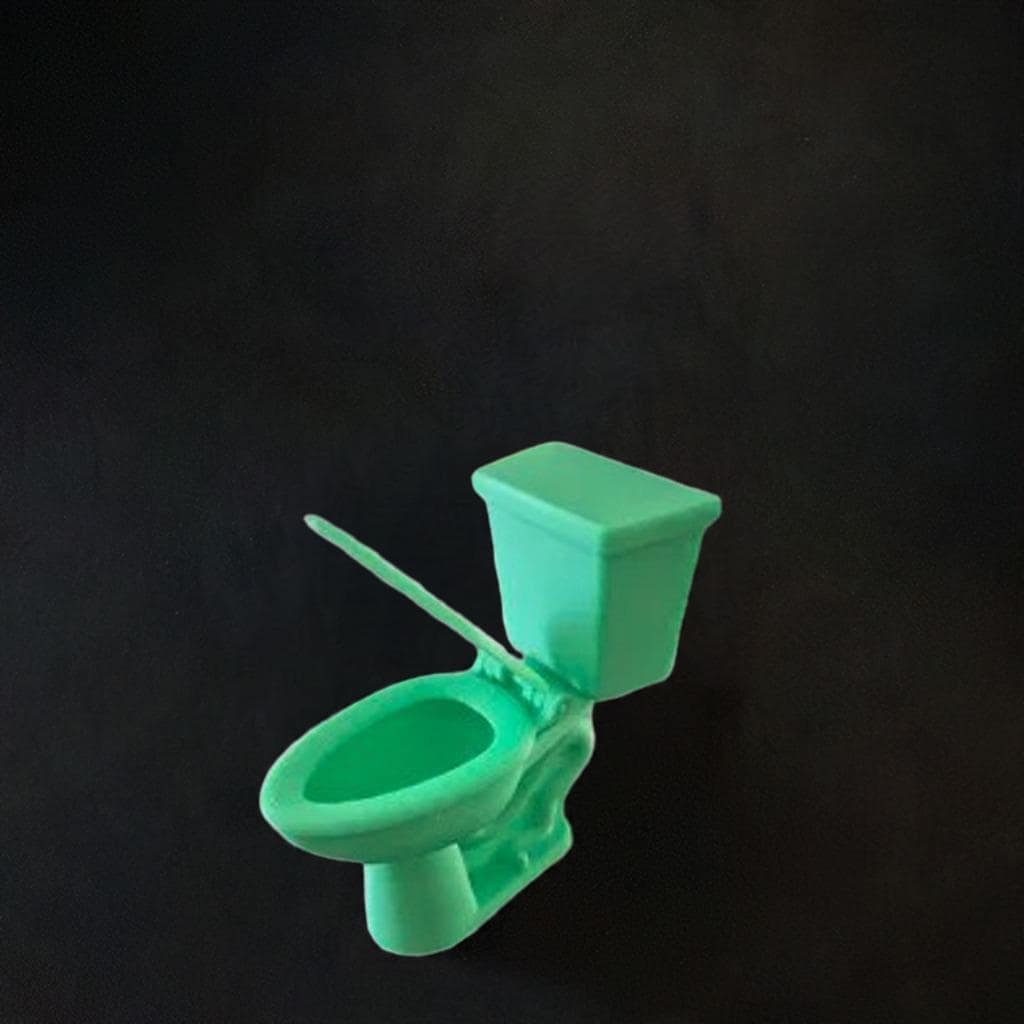 Golden Toilet Miniature | Dollhouse Bathroom Accessory | Novelty Desk Toy | Funny Bathroom Decor | Mini Toilet Model | Office Gag Gift - BatCountryCraftsUSA