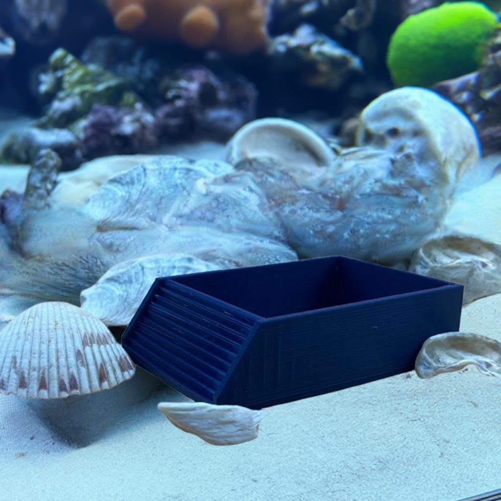 Hermit Crab Pool with Textured Ramp | Crabitat Water Dish | Pet Saltwater Freshwater Bath | Aquarium Soaking Dish - BatCountryCraftsUSA