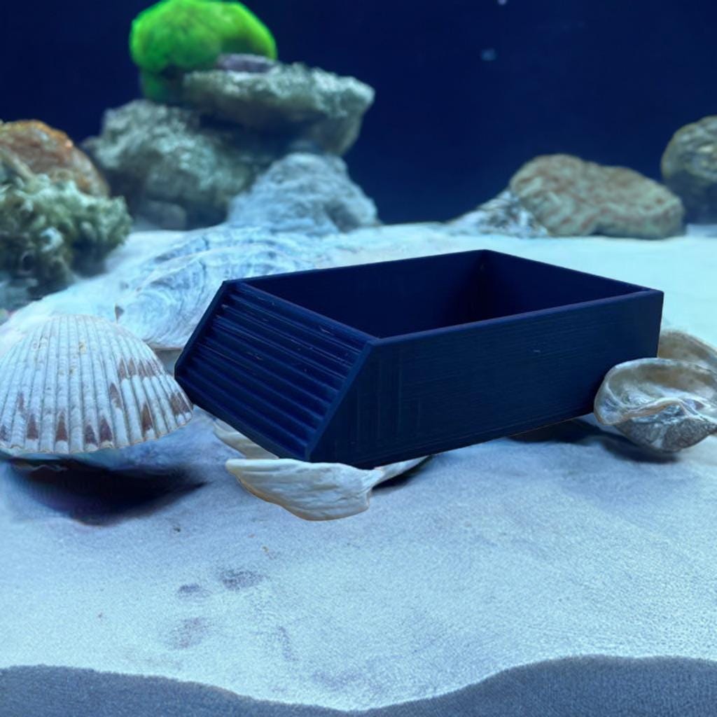 Hermit Crab Pool with Textured Ramp | Crabitat Water Dish | Pet Saltwater Freshwater Bath | Aquarium Soaking Dish - BatCountryCraftsUSA