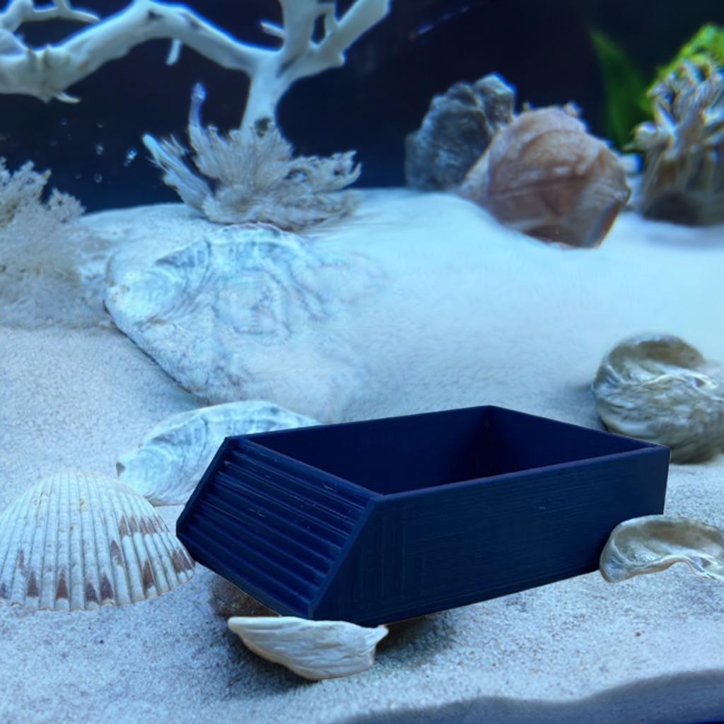 Hermit Crab Pool with Textured Ramp | Crabitat Water Dish | Pet Saltwater Freshwater Bath | Aquarium Soaking Dish - BatCountryCraftsUSA