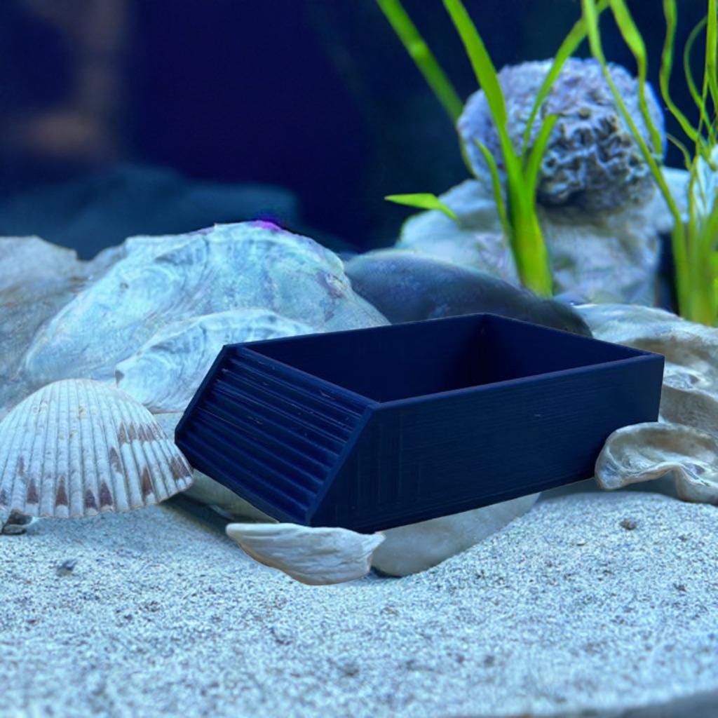Hermit Crab Pool with Textured Ramp | Crabitat Water Dish | Pet Saltwater Freshwater Bath | Aquarium Soaking Dish - BatCountryCraftsUSA