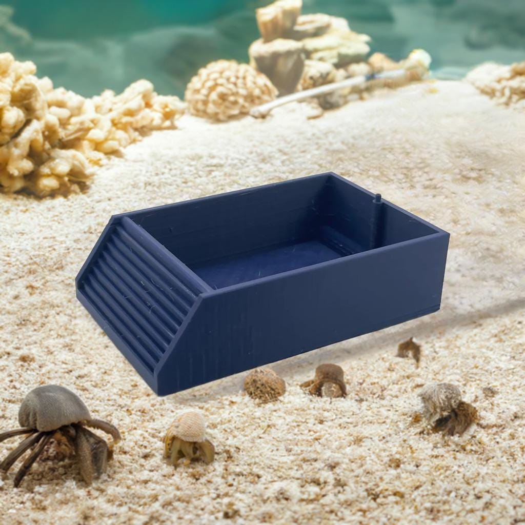 Hermit Crab Pool with Bubbler Attachment | Oxygenated Water Dish | Crabitat Aqua Filter | Pet Aerator Bath - BatCountryCraftsUSA