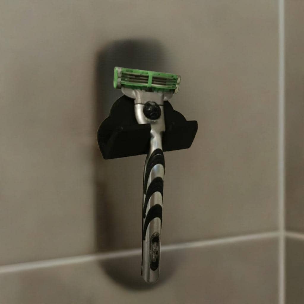 Wall Mount Razor Holder | Bathroom Shaving Organizer | Double Razor Stand | 3D Printed Shower Accessory - BatCountryCraftsUSA