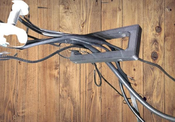 Under Desk Cable Management Hook | Computer Wire Organizer | Desktop Cord Holder | Office Cable Tidy Solution - BatCountryCraftsUSA