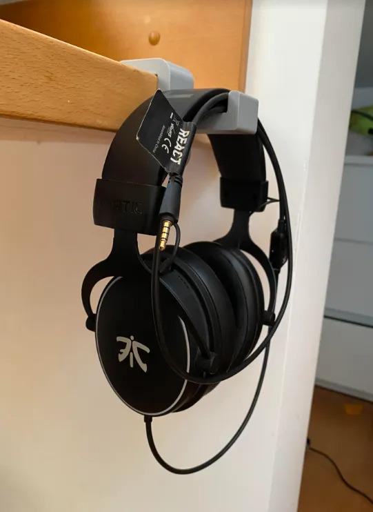 Headphone Side Desk Stand | Under Desk Hook Mount | Gaming Headset Holder | Clamp-On Audio Accessory - BatCountryCraftsUSA