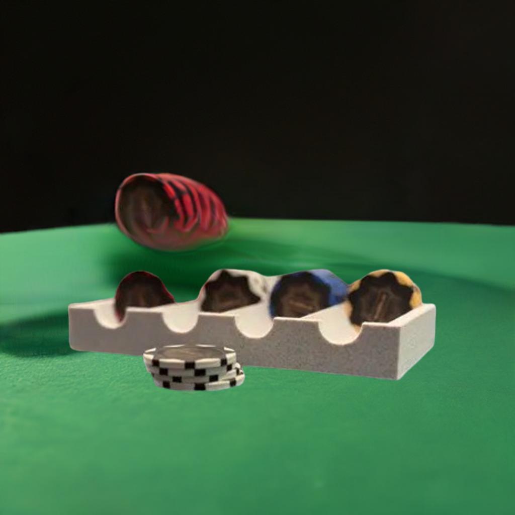 25 Poker Chip Tray Organizer | Casino Chip Storage Rack | Game Night Accessory | Card Table Holder - BatCountryCraftsUSA