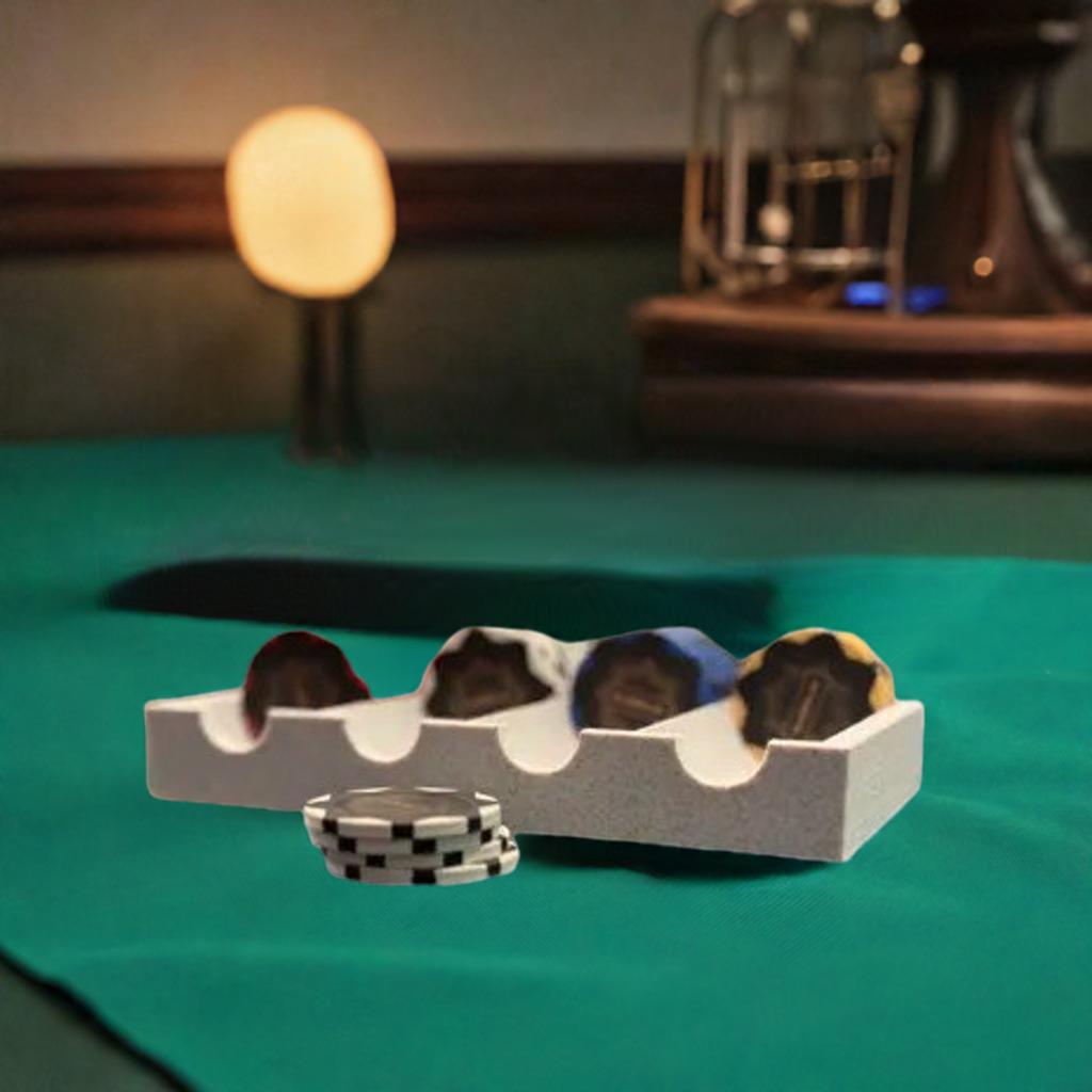 25 Poker Chip Tray Organizer | Casino Chip Storage Rack | Game Night Accessory | Card Table Holder - BatCountryCraftsUSA