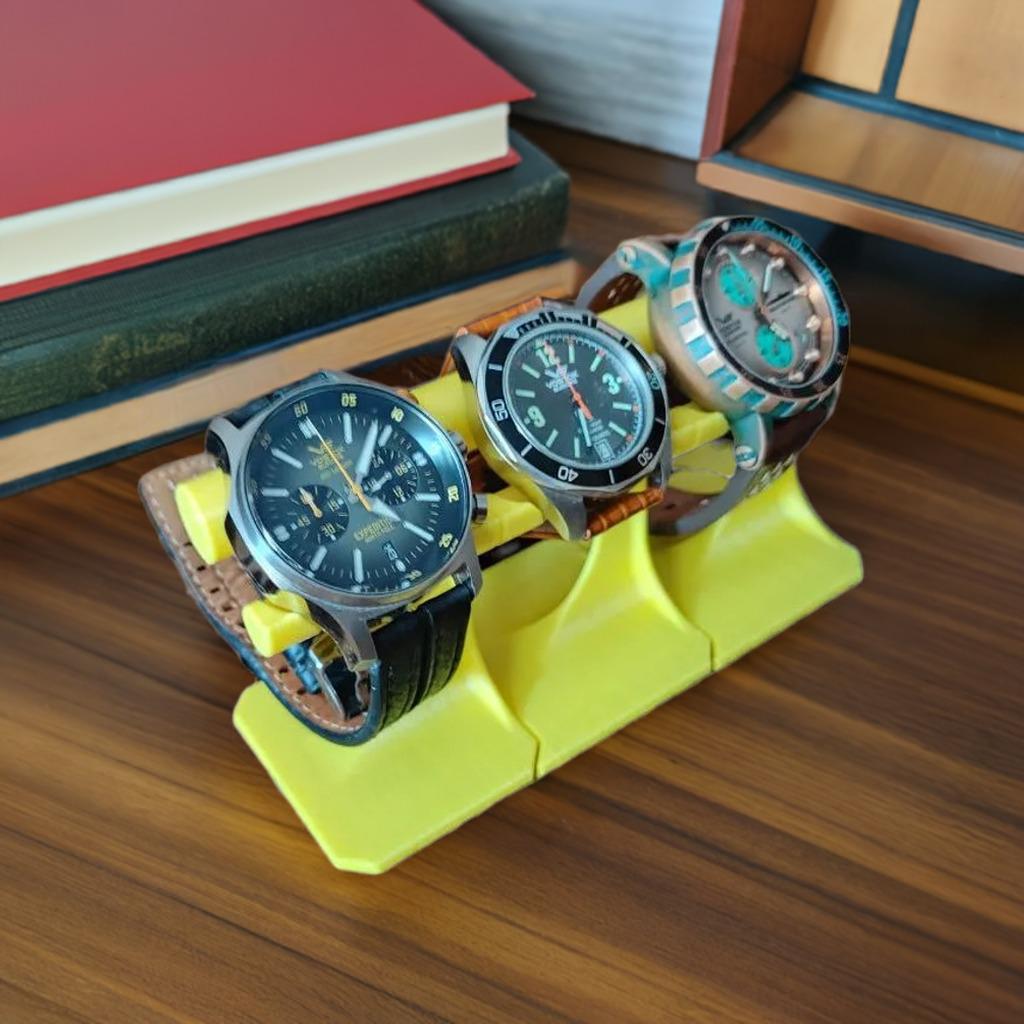 Modular Watch Stand for Collections | Interlocking Display Rack for Multiple Watches | Stackable Watch Holder for Desk or Dresser - BatCountryCraftsUSA