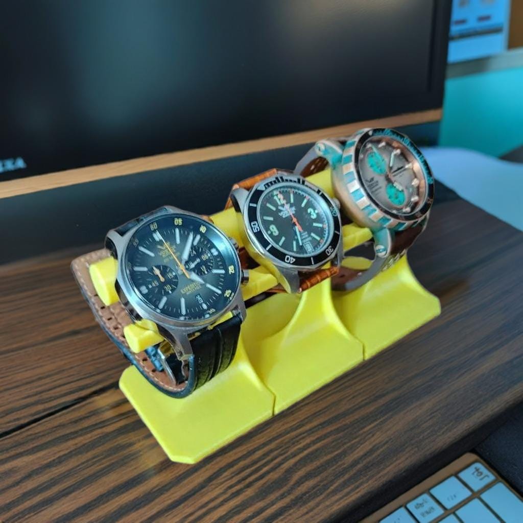 Modular Watch Stand for Collections | Interlocking Display Rack for Multiple Watches | Stackable Watch Holder for Desk or Dresser - BatCountryCraftsUSA