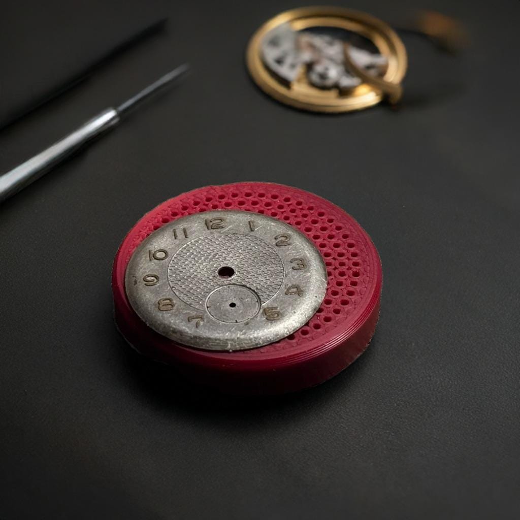 Watchmaker Dial Holder | Precision Dial Support for Cleaning, Handling & Restoration | Non-Marring Dial Tray for Watch Repair Bench - BatCountryCraftsUSA