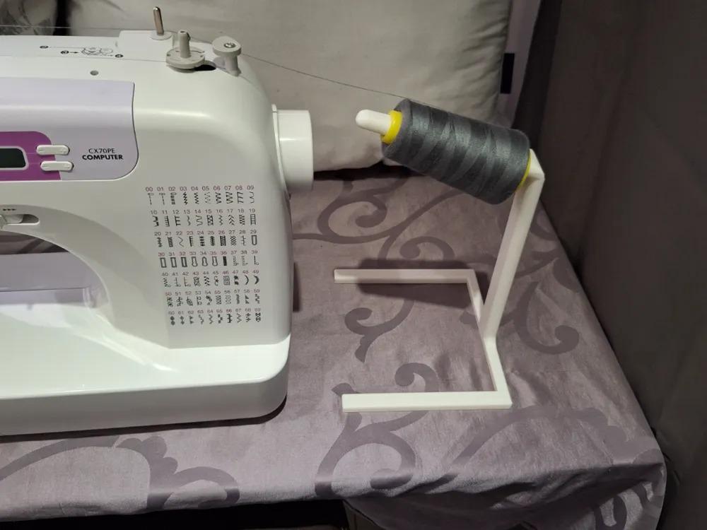 Sewing Thread Spool Holder for Machine Side Table | Vertical Thread Stand | Sewing Accessory | Smooth Thread Feeding Tool - BatCountryCraftsUSA