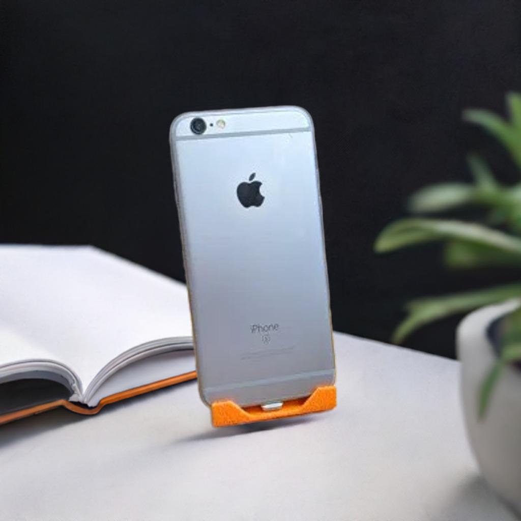 Curved Smartphone Stand | Minimalist Phone Holder for Desk Kitchen Nightstand | Modern Design Phone Dock | Universal Device - BatCountryCraftsUSA