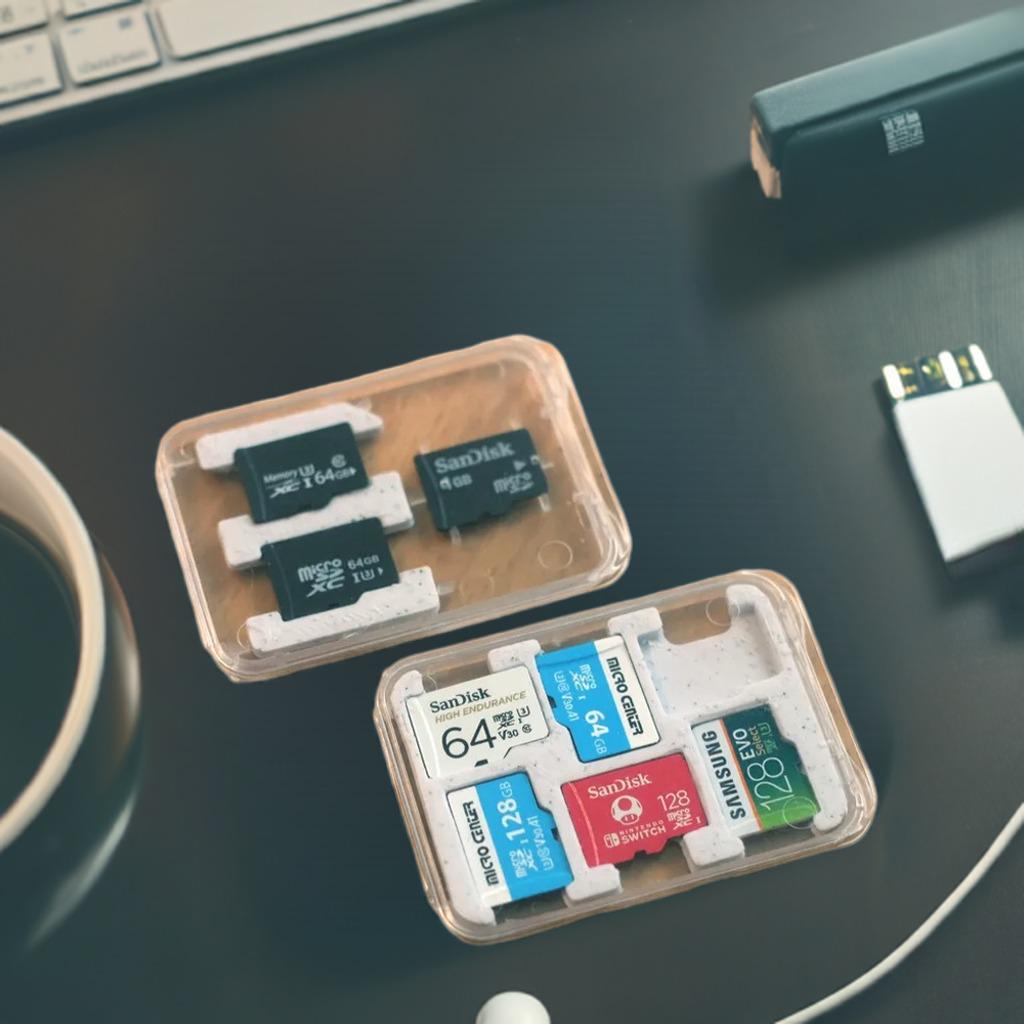 MicroSD Card Organizer Case Insert | Memory Card Storage Solution | 2 & 6 Card Holder Options | SD Adapter Compatible - BatCountryCraftsUSA