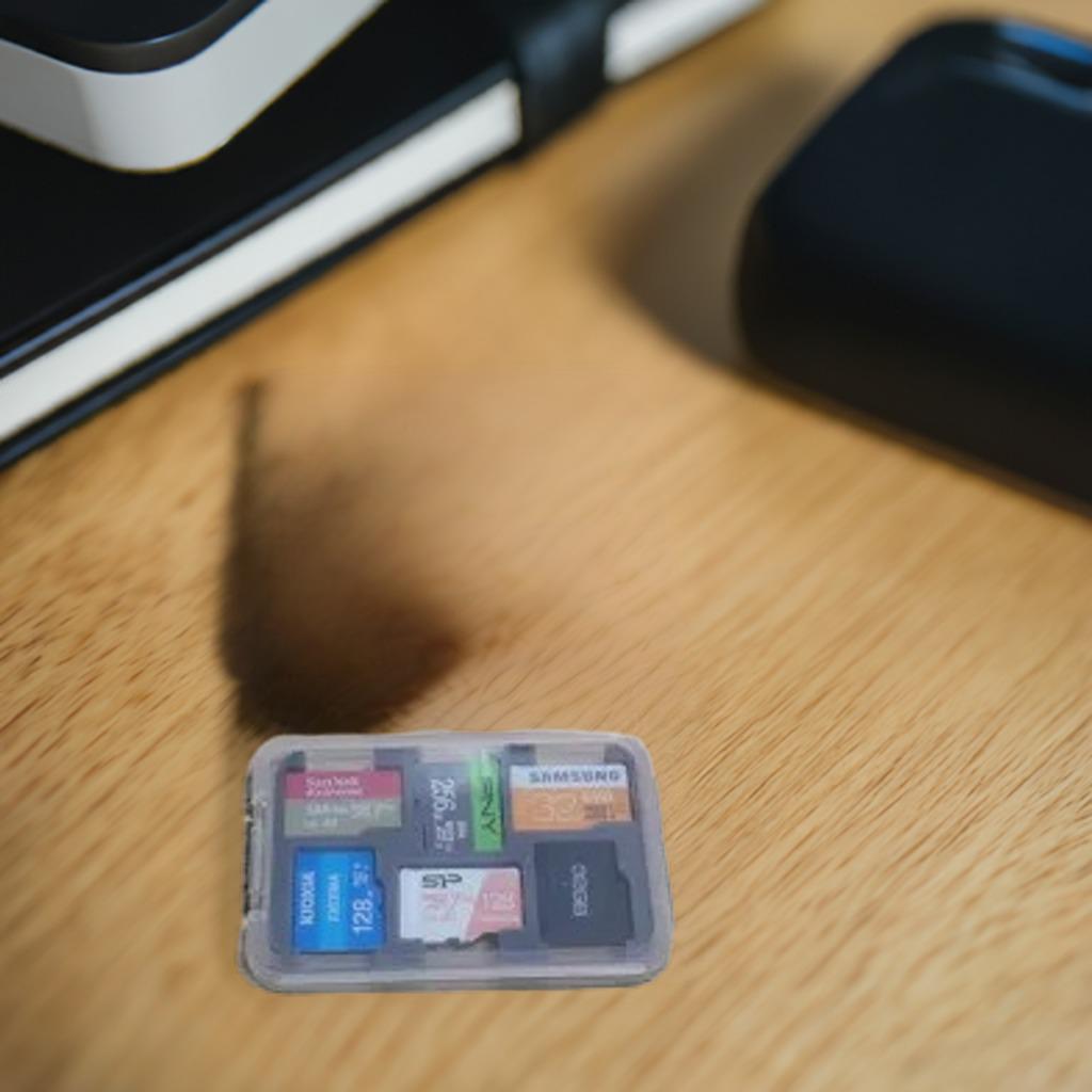 MicroSD Card Organizer Case Insert | Memory Card Storage Solution | 2 & 6 Card Holder Options | SD Adapter Compatible - BatCountryCraftsUSA