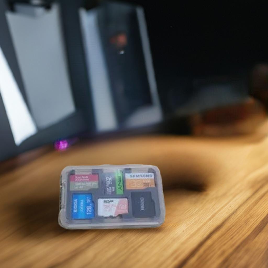 MicroSD Card Organizer Case Insert | Memory Card Storage Solution | 2 & 6 Card Holder Options | SD Adapter Compatible - BatCountryCraftsUSA