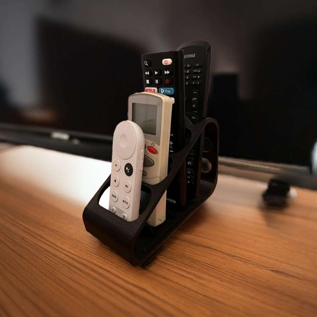 Multi Remote Control Organizer Set | TV Media Caddy with Small Adapter | Entertainment Center Accessory | 2-Size Options - BatCountryCraftsUSA
