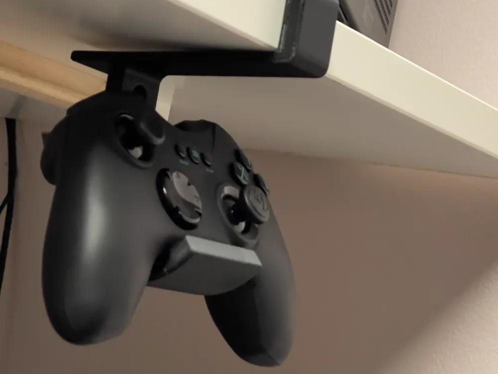 Under Desk Controller Holder | Gaming Headphone Stand | Desk Clip Organizer | Cable Management | Gaming Accessory - BatCountryCraftsUSA