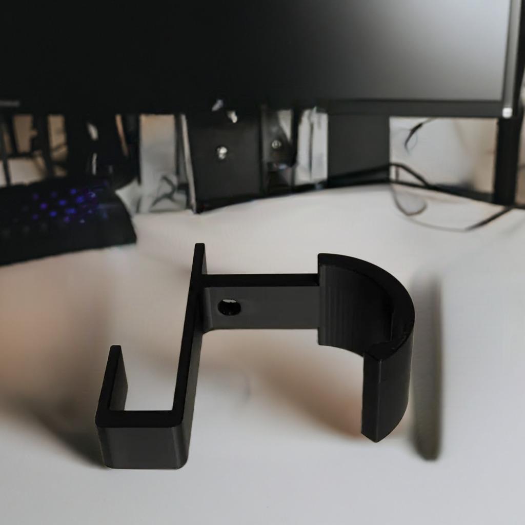 Under Desk Controller Holder | Gaming Headphone Stand | Desk Clip Organizer | Cable Management | Gaming Accessory - BatCountryCraftsUSA