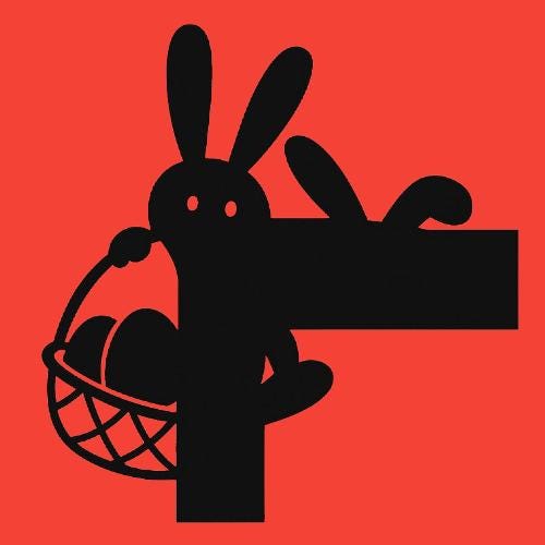Easter Bunny Door Topper | Basket Bunny Silhouette | Spring Door Frame Decor | Easter Decoration | Door Corner Hanger - BatCountryCraftsUSA