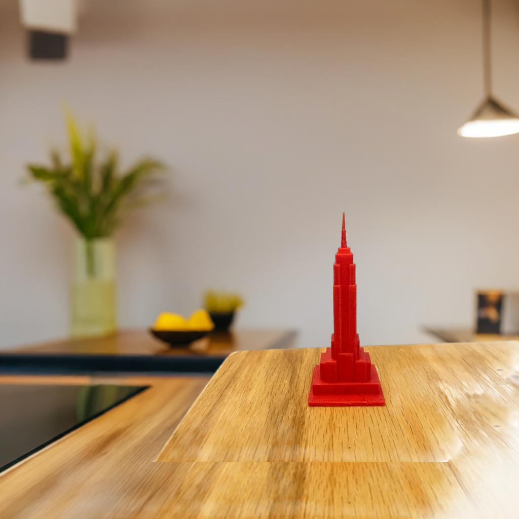 Empire State Building Miniature Model | New York Landmark Replica | Art Deco Skyscraper | Desktop Decoration | NYC Architectural Model | - BatCountryCraftsUSA