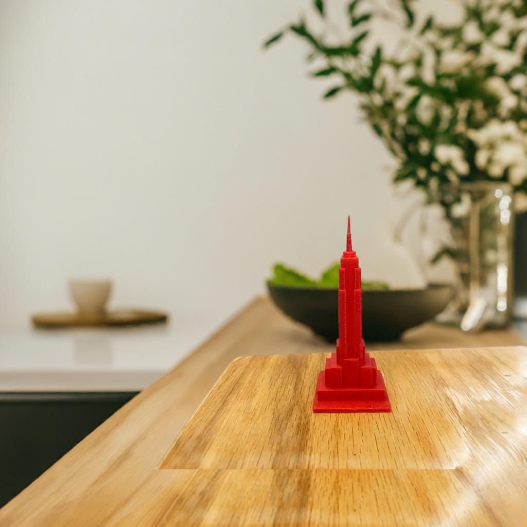 Empire State Building Miniature Model | New York Landmark Replica | Art Deco Skyscraper | Desktop Decoration | NYC Architectural Model | - BatCountryCraftsUSA