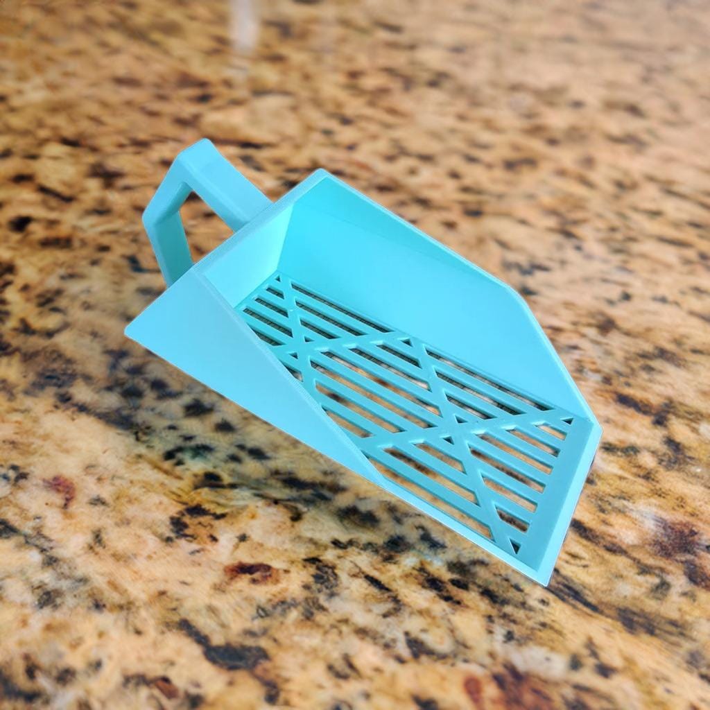 Pet Litter Scooper with Ergonomic Handle | Cat Litter Scoop with Tighter Grid | Pet Waste Cleaner Durable Kitty Litter Tool -Enhanced Design - BatCountryCraftsUSA