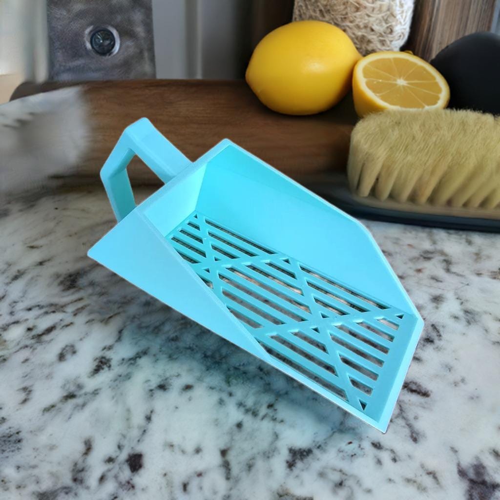 Pet Litter Scooper with Ergonomic Handle | Cat Litter Scoop with Tighter Grid | Pet Waste Cleaner Durable Kitty Litter Tool -Enhanced Design - BatCountryCraftsUSA