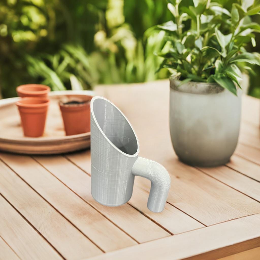 Garden Soil Scooper | Potting Soil Scoop | Plant Potting Tool | Indoor Garden Helper | Ergonomic Handle Soil Spoon | Houseplant Accessory - BatCountryCraftsUSA