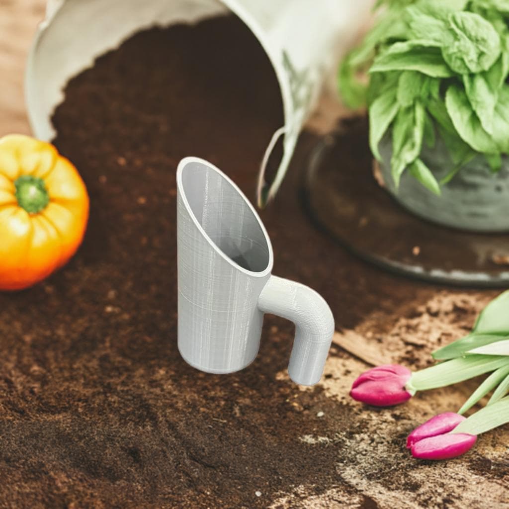 Garden Soil Scooper | Potting Soil Scoop | Plant Potting Tool | Indoor Garden Helper | Ergonomic Handle Soil Spoon | Houseplant Accessory - BatCountryCraftsUSA