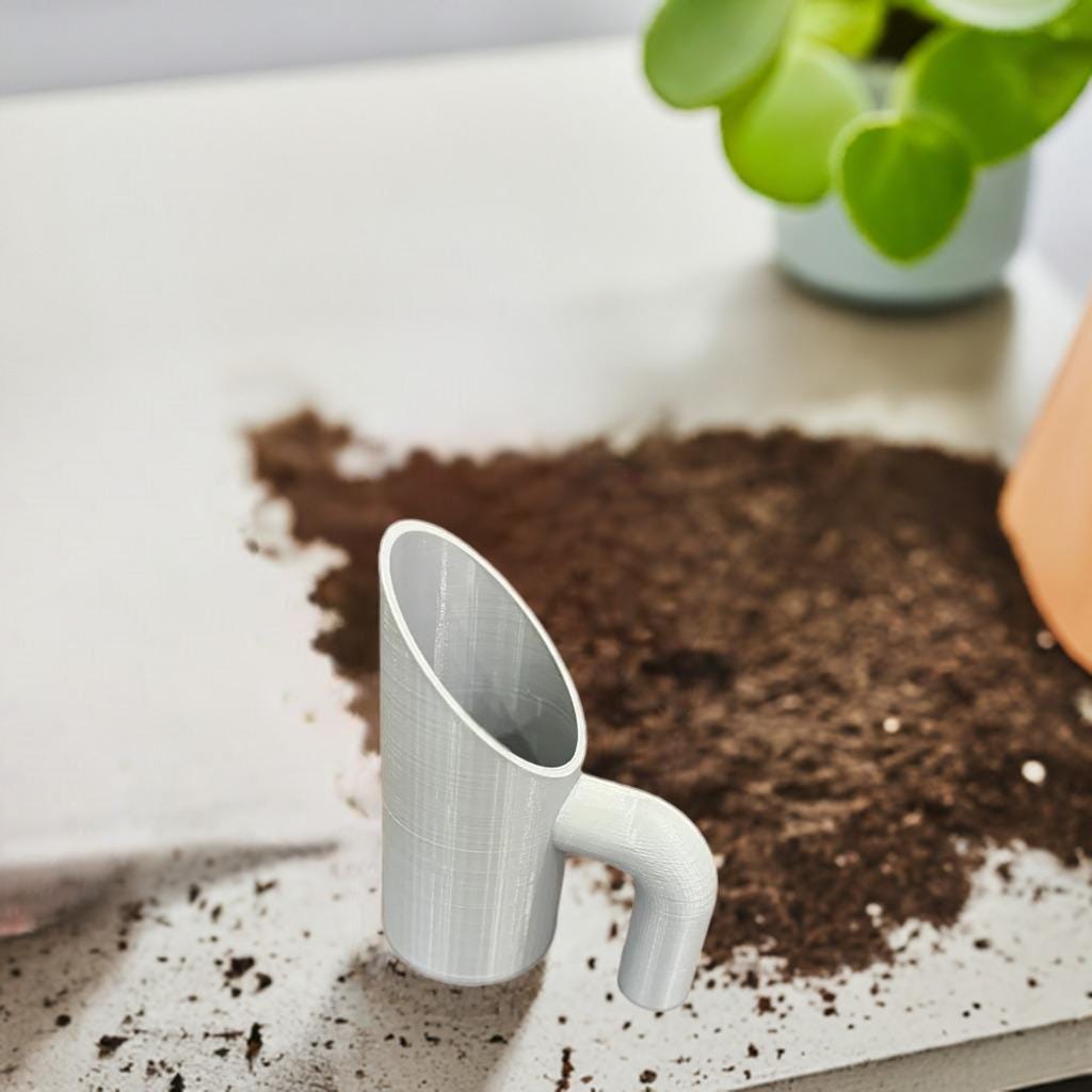 Garden Soil Scooper | Potting Soil Scoop | Plant Potting Tool | Indoor Garden Helper | Ergonomic Handle Soil Spoon | Houseplant Accessory - BatCountryCraftsUSA