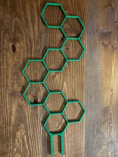 Hexagon Plant Support | Modern Plant Climbing Frame | Geometric Garden Trellis | Indoor Vine Guide | Houseplant Growth Trainer - BatCountryCraftsUSA