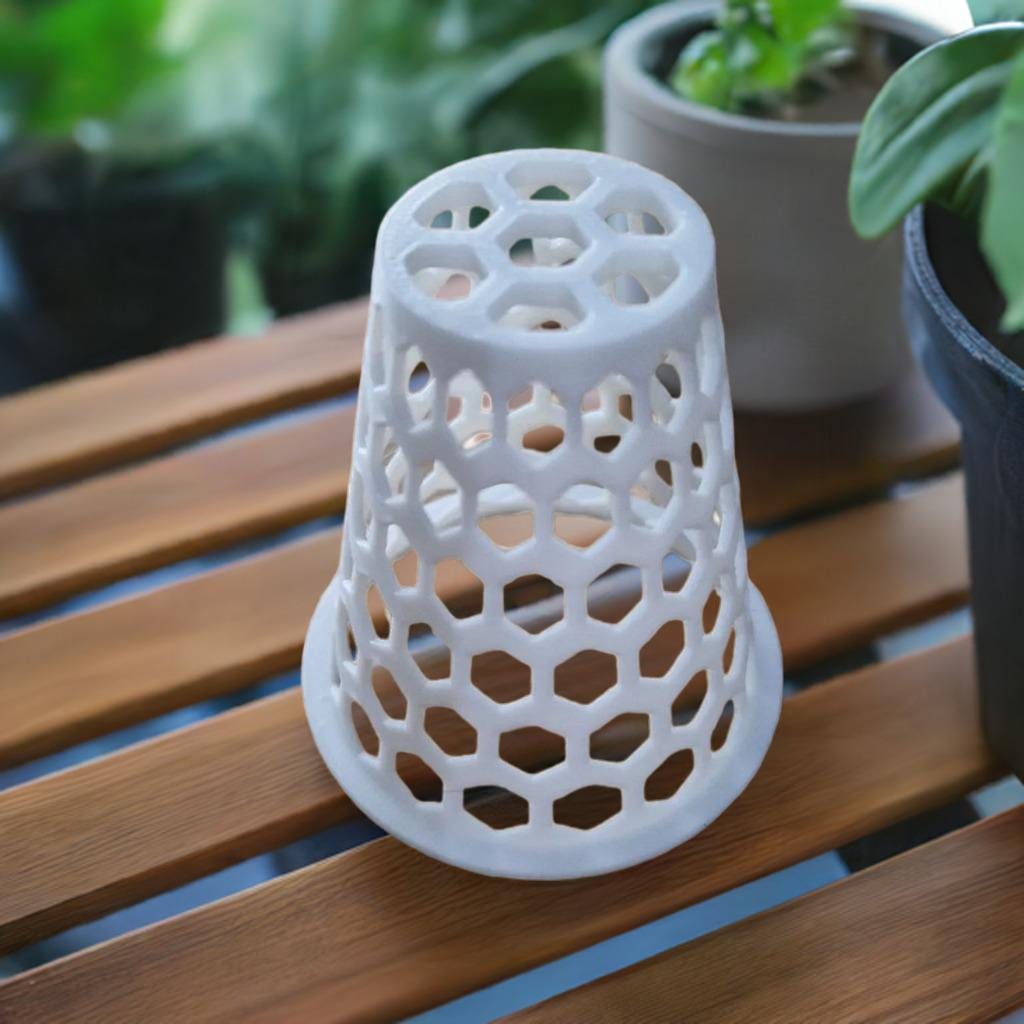 Hydroponic Net Pot | 2" Plant Cultivation Cup | Aeroponic Growing Basket | Hexagon Design Mesh Pot | Indoor Gardening System Accessory - BatCountryCraftsUSA