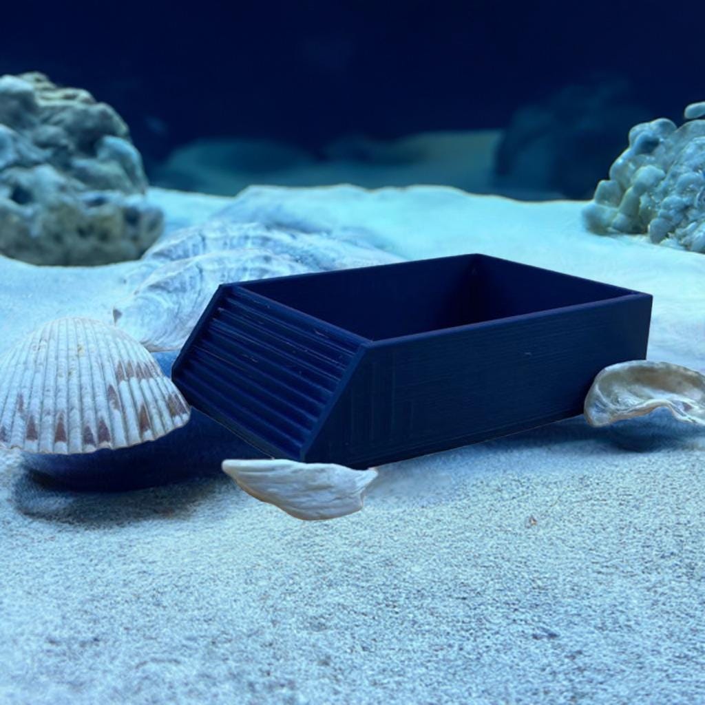 Hermit Crab Pool with Textured Ramp | Crabitat Water Dish | Pet Saltwater Freshwater Bath | Aquarium Soaking Dish - BatCountryCraftsUSA