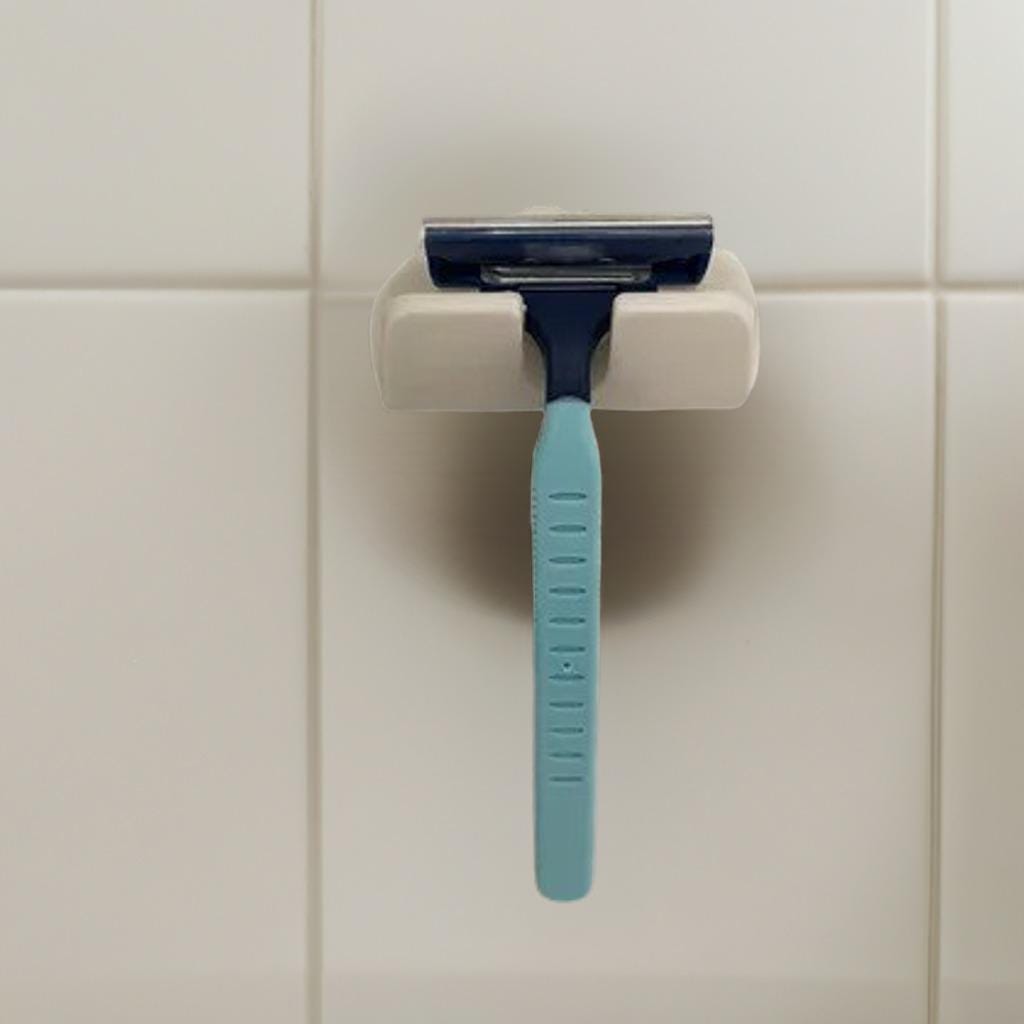 Wall Mount Razor Holder | Bathroom Shaving Organizer | Double Razor Stand | 3D Printed Shower Accessory - BatCountryCraftsUSA