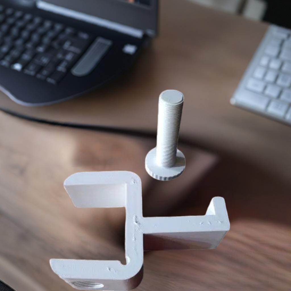 Headphone Side Desk Stand | Under Desk Hook Mount | Gaming Headset Holder | Clamp-On Audio Accessory - BatCountryCraftsUSA