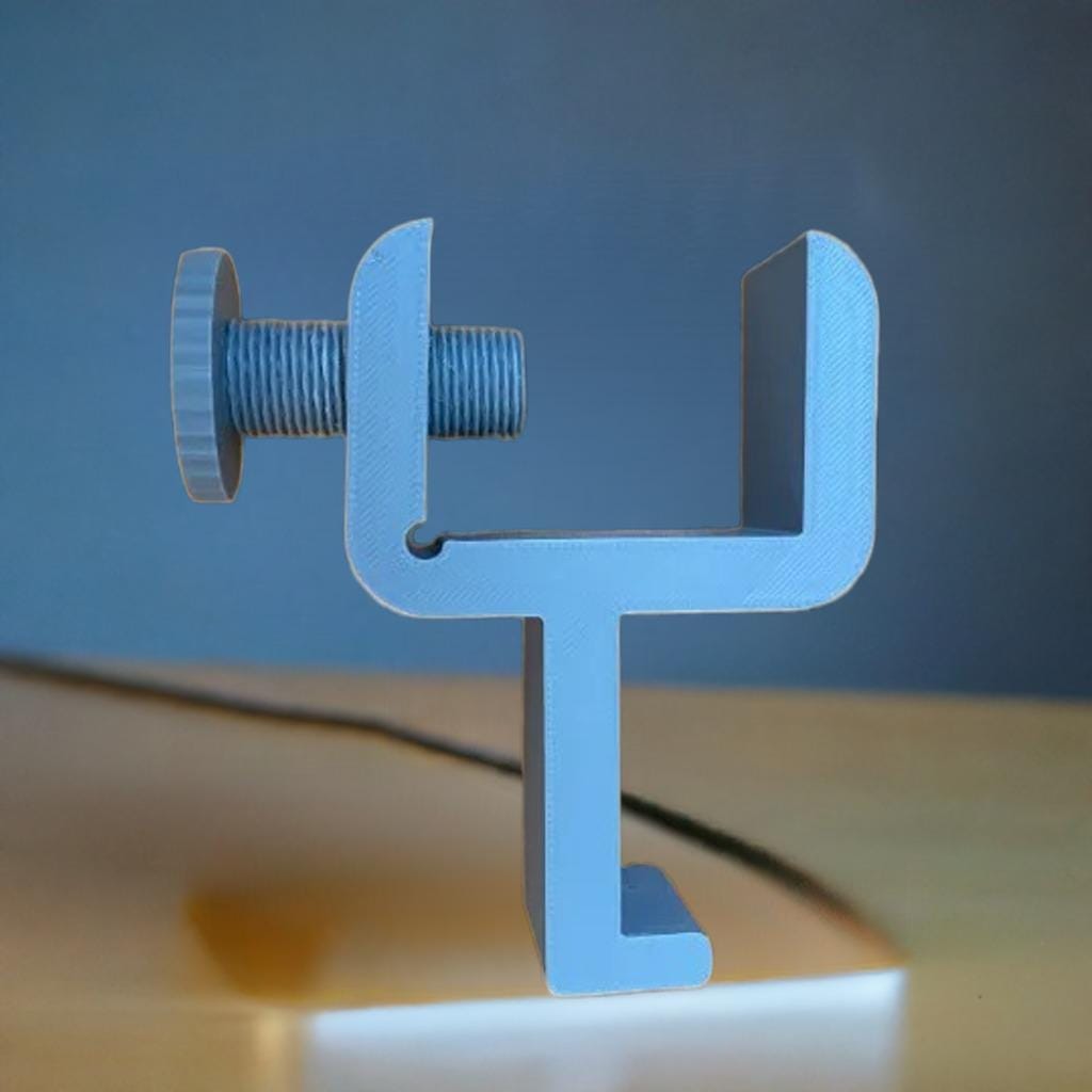 Headphone Side Desk Stand | Under Desk Hook Mount | Gaming Headset Holder | Clamp-On Audio Accessory - BatCountryCraftsUSA