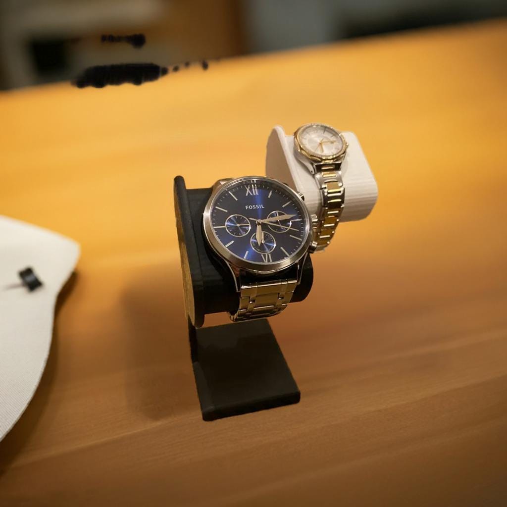 Minimalist Watch Stand for Men | Single Watch Display Holder for Desk Dresser or Nightstand | Modern Watch Organizer for Wristwatches - BatCountryCraftsUSA