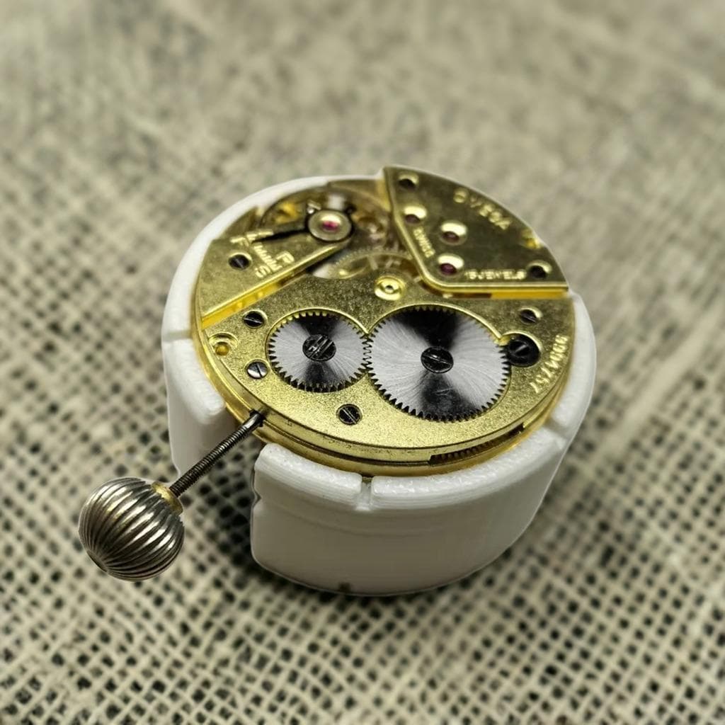 Omega 38.5LT1 160 Pocket Watch Movement Holder | Watchmaker Tool for Ligne 17 Size Repairs | Omega Cal 160 Movement Case Support Stand - BatCountryCraftsUSA
