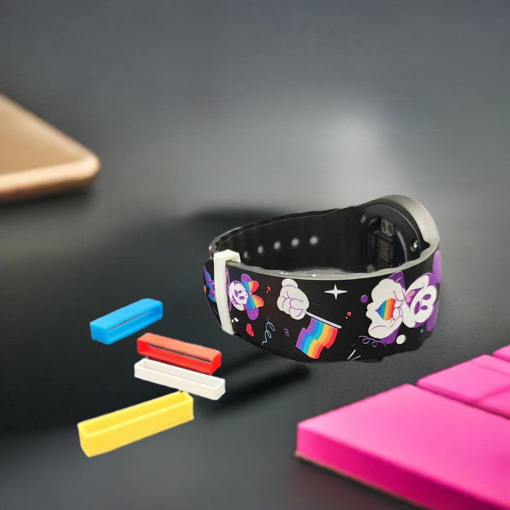 Universal Replacement Watch Band Loop Keeper | Strap Retainer Safety Ring for 22mm Bands | Colorful Silicone Style Watch Strap Loop Fix - BatCountryCraftsUSA