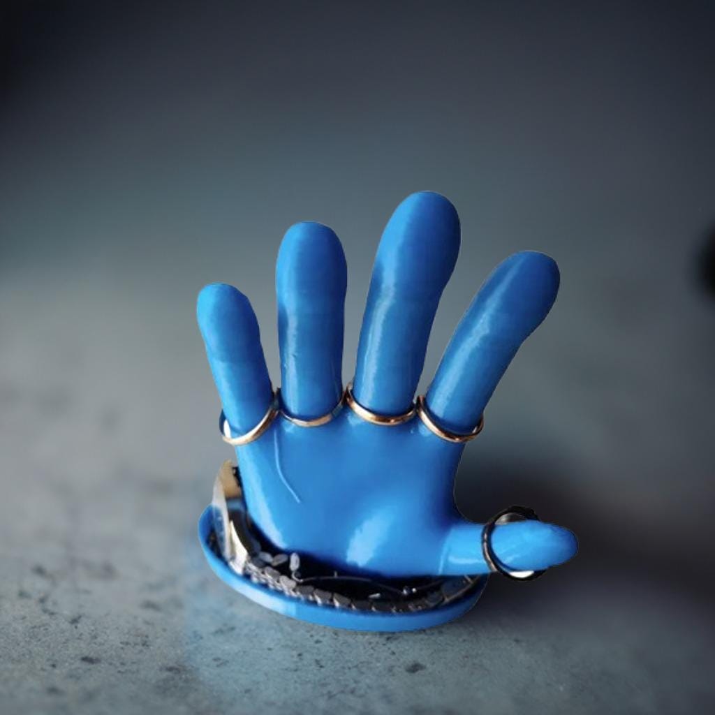 Ring & Watch Display Hand | Jewelry Holder Stand for Desk or Dresser | Sculpted Glove-Style Organizer - BatCountryCraftsUSA