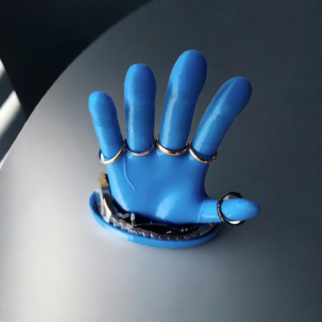 Ring & Watch Display Hand | Jewelry Holder Stand for Desk or Dresser | Sculpted Glove-Style Organizer - BatCountryCraftsUSA