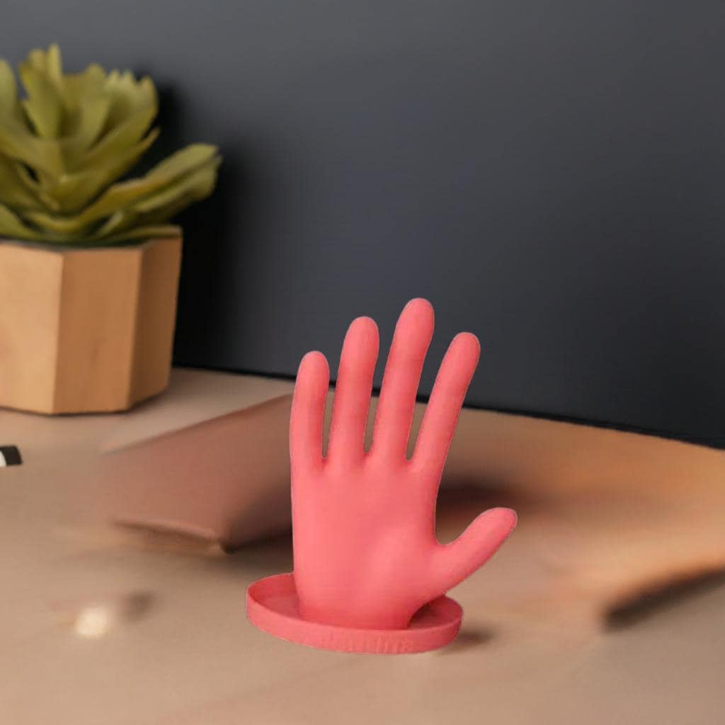 Ring & Watch Display Hand | Jewelry Holder Stand for Desk or Dresser | Sculpted Glove-Style Organizer - BatCountryCraftsUSA